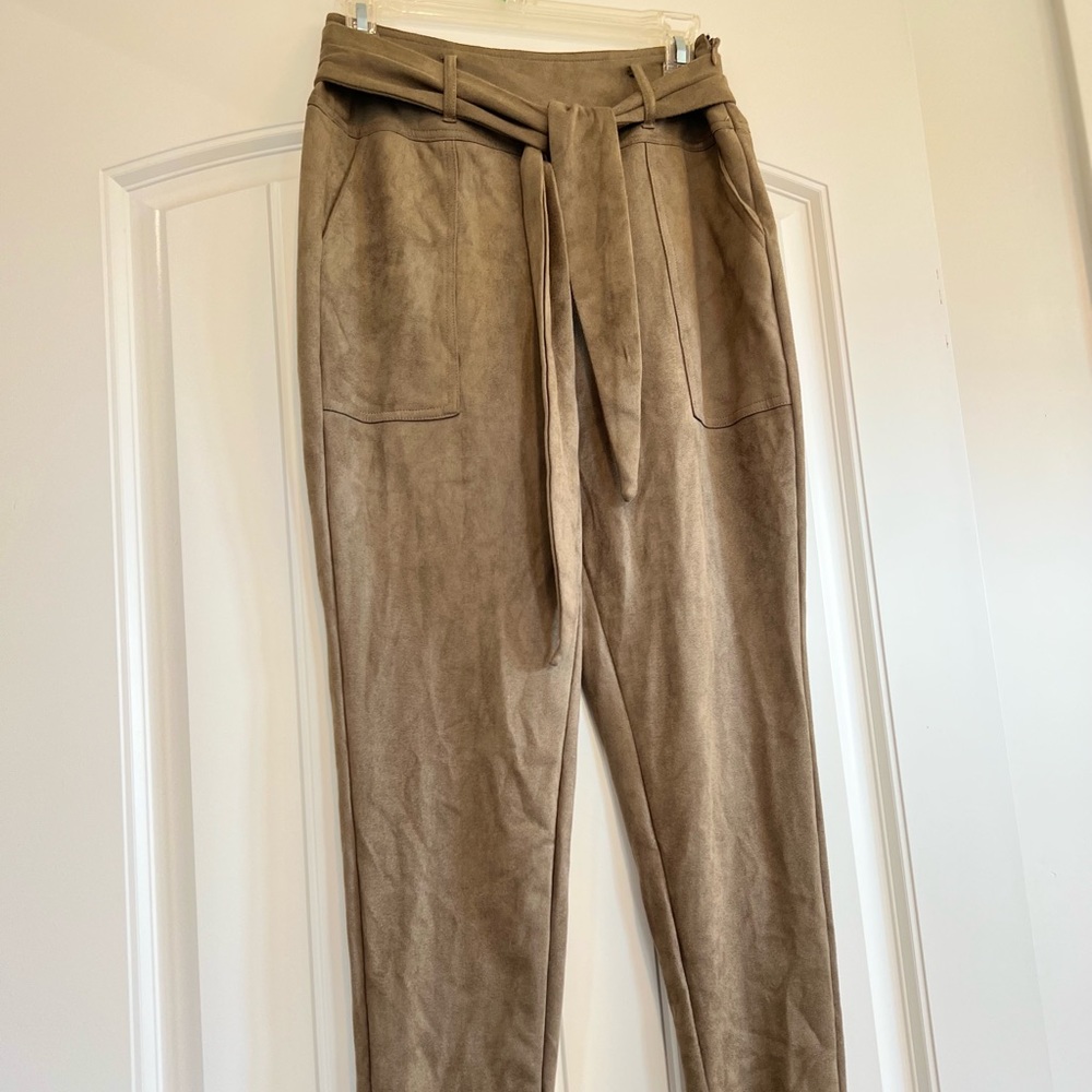 Vici Velvet Cropped High Waist Pants Size Small